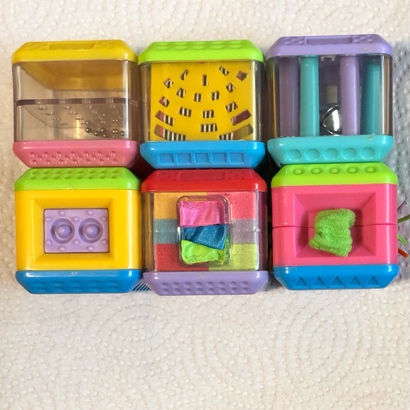 6 Vintage Fisher Price Peek-A-Boo Blocks. Sensory Theme. Set #1. - Picture 5 of 9